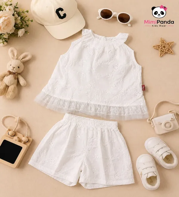 White_Cotton_Blend_Relaxed_Fit_Embroidered_Co_Ord_Set_For_Girls