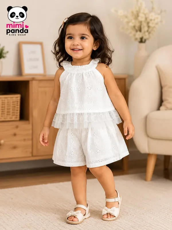 White_Cotton_Blend_Relaxed_Fit_Embroidered_Co_Ord_Set_For_Girls
