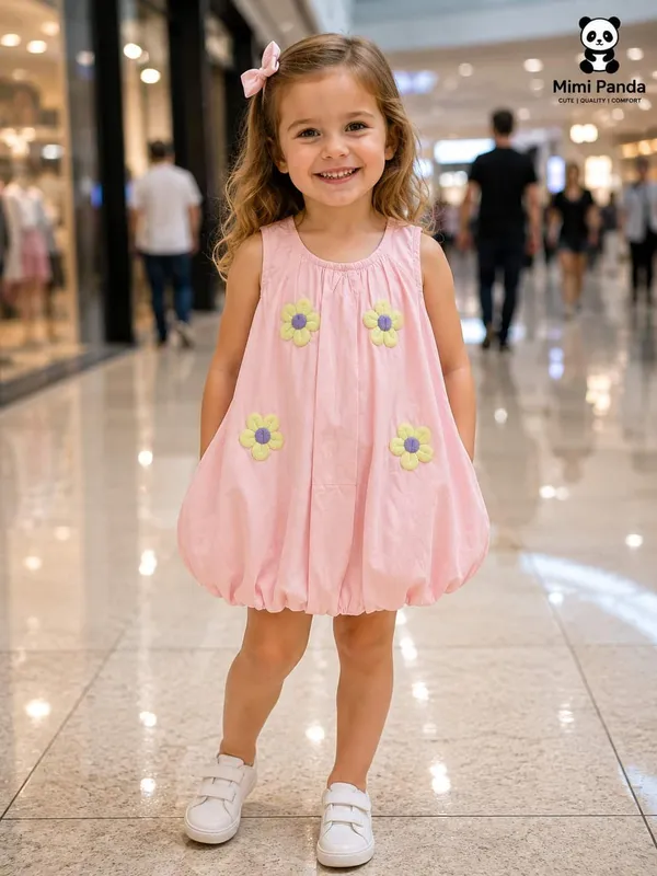 Pink_Cotton_Sleeveless_Bubble_Party_Dress_For_Girls