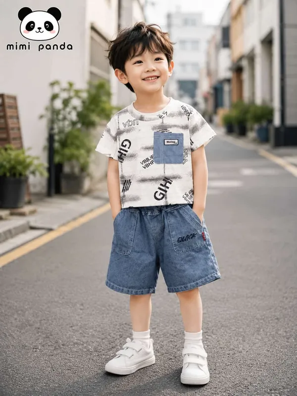 Blue_Cotton_Relaxed_Graphic_Tee_Denim_Pocket_Co_Ord_Set_For_Boys