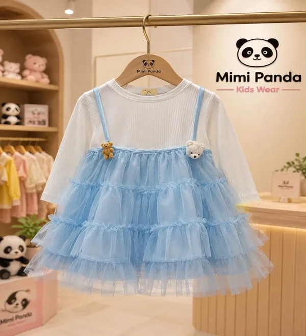 Blue_Tulle_Full_Sleeve_Layered_Princess_Party_Dress_For_Girls