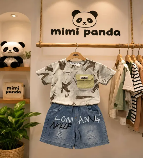 White_Cotton_Polyester_Abstract_Print_Denim_Co_Ord_Set_For_Boys
