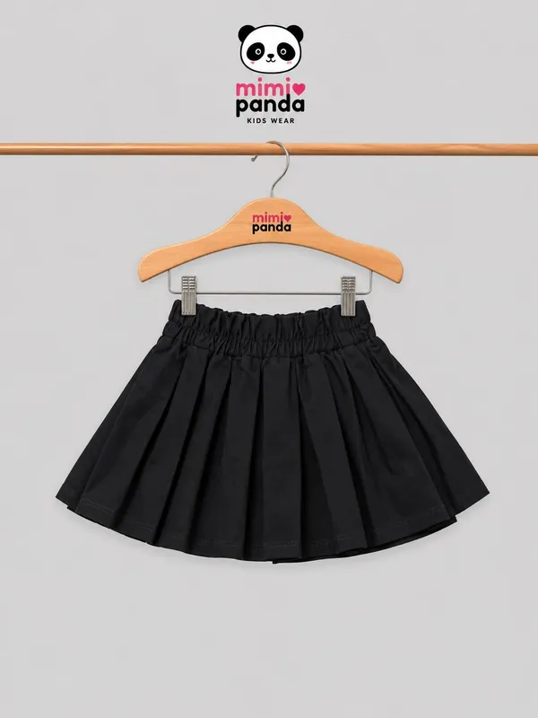 Blue_Cotton_Blend_Flutter_Sleeve_Pleated_Skirt_Co_Ord_Set_For_Girls