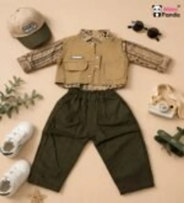 Brown_Cotton_Safari_3_Piece_Co_Ord_Set_For_Boys