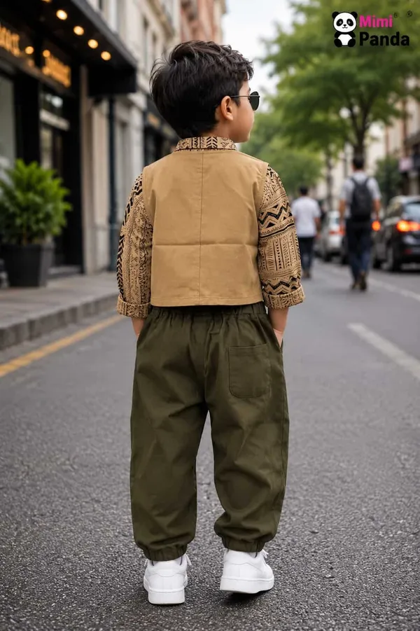 Brown_Cotton_Safari_3_Piece_Co_Ord_Set_For_Boys