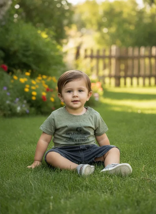 White_Cotton_Graphic_Printed_Denim_Shorts_Set_For_Boys