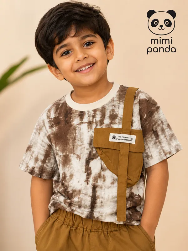 Brown_Cotton_Blend_Cargo_Utility_Co_Ord_Set_For_Boys