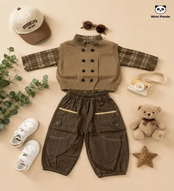 Brown_Cotton_Blend_Check_3_Piece_Winter_Co_Ord_Set_For_Boys