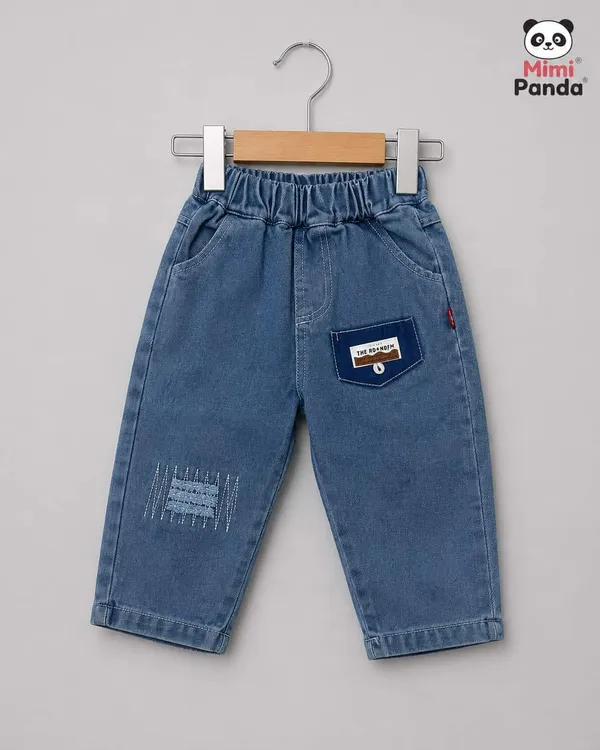 Brown_Cotton_Checked_Shirt_Denim_Jogger_3_Piece_Co_Ord_Set_For_Boys