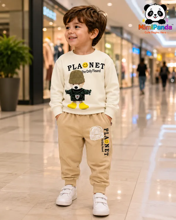 Cream_Cotton_Blend_Relaxed_Fit_Bear_Applique_Winter_Co_Ord_Set_For_Boys