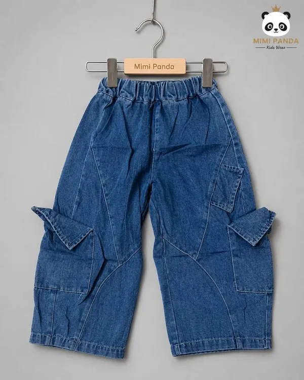 Blue_Cotton_Relaxed_Mickey_Graphic_Tee_Denim_Cargo_Co_Ord_Set_For_Girls