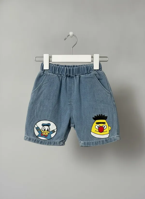 Blue_Cotton_Blend_Relaxed_Fit_Cartoon_Duck_Print_Co_Ord_Set_For_Boys