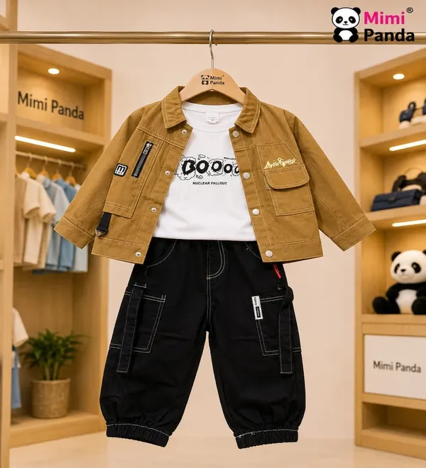 Yellow_Cotton_Blend_Cargo_3_Piece_Co_Ord_Set_For_Boys