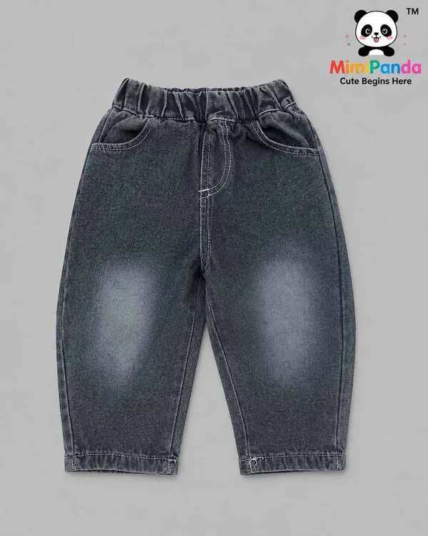 Black_Blue_Cotton_Relaxed_Check_Denim_Co_Ord_Set_For_Boys