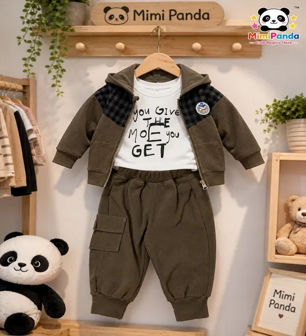 Brown_Cotton_Cargo_3_Piece_Co_Ord_Set_For_Boys