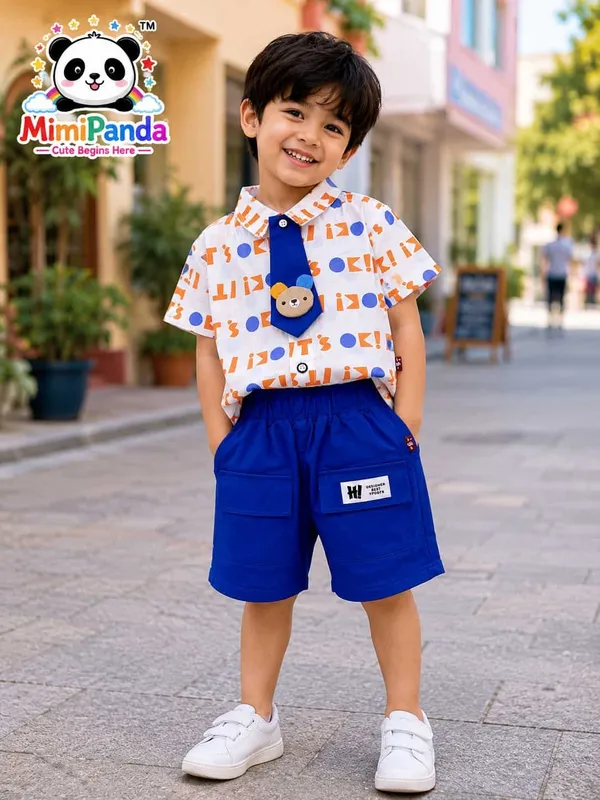 Blue_Cotton_Blend_3_Piece_Party_Co_Ord_Set_With_Tie_For_Boys