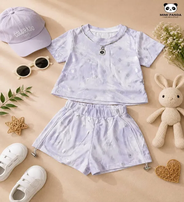 Lavender_Cotton_Blend_Relaxed_Fit_Tie_Dye_Foil_Print_Co_Ord_Set_For_Girls