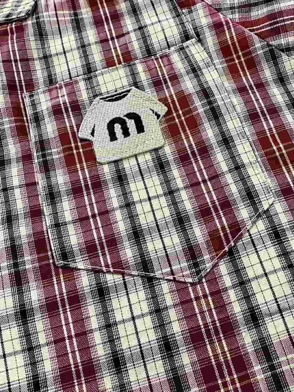 Brown_Cotton_Blend_Plaid_Denim_3_Piece_Co_Ord_Set_For_Boys