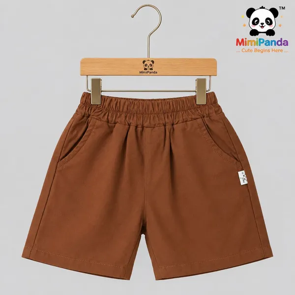 Brown_Cotton_Blend_Check_Print_3_Piece_Summer_Co_Ord_Set_For_Boys