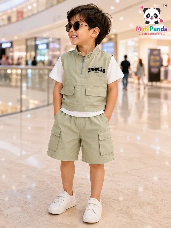 Light_Olive_Cotton_Utility_Vest_Cargo_Co_Ord_Set_For_Boys