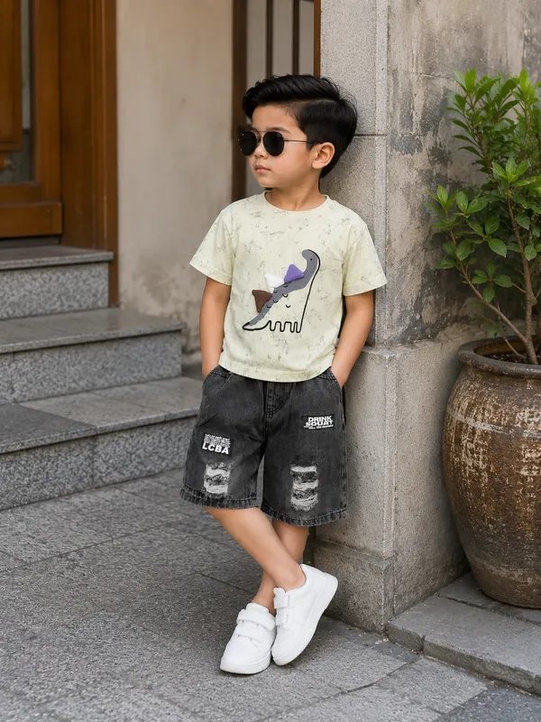 Light_green_Cotton_Dino_Graphic_Co_Ord_Set_For_Boys