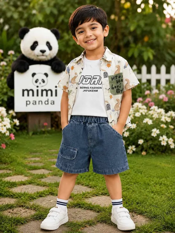 White_Cotton_Relaxed_Cartoon_Graphic_3_Piece_Co_Ord_Set_For_Boys