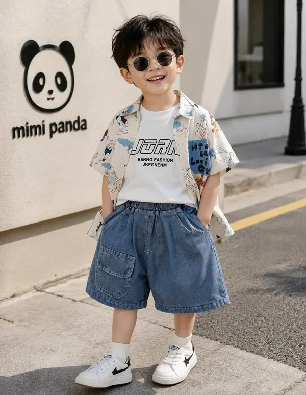 White_Cotton_Relaxed_Cartoon_Graphic_3_Piece_Co_Ord_Set_For_Boys