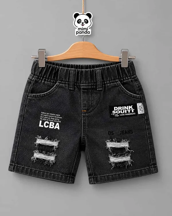 White_Cotton_Blend_Relaxed_Fit_Headphone_Print_Denim_Co_Ord_Set_For_Boys