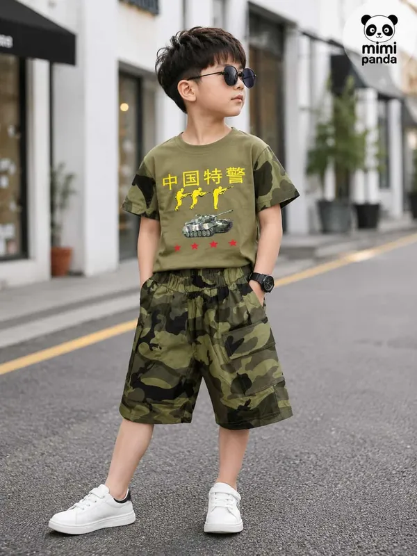 Green_Cotton_Camo_Cargo_Co_Ord_Set_For_Boys