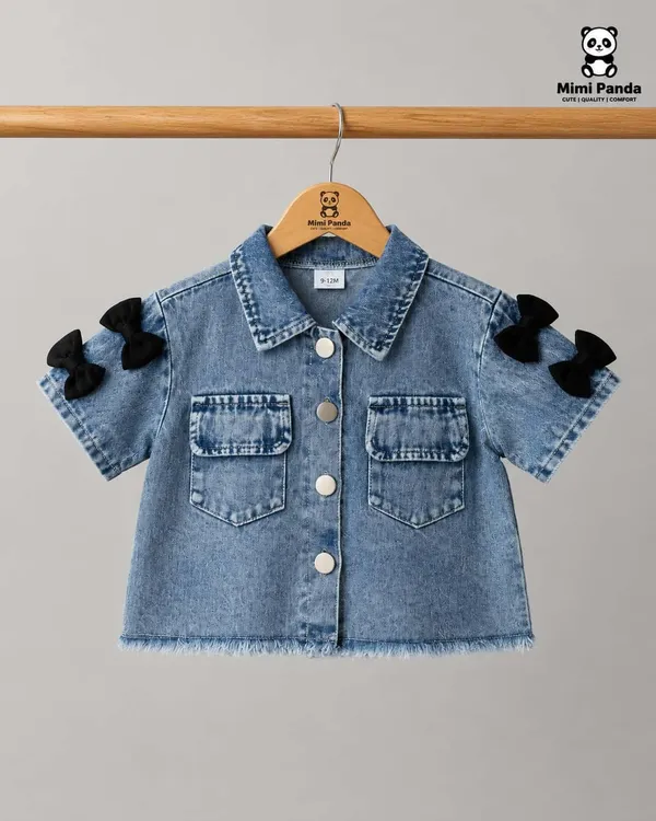 Blue_Denim_Jacket_Black_Jumpsuit_Co_Ord_Set_For_Girls