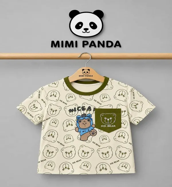 Green_Cotton_Blend_Relaxed_Fit_Bear_Graphic_Co_Ord_Set_For_Boys