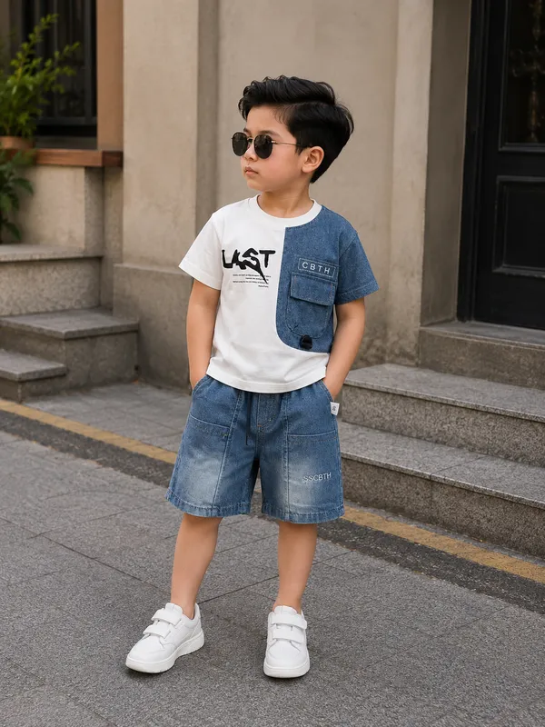 White_Last_CBTH_Denim_Co_Ord_Set_For_Boys