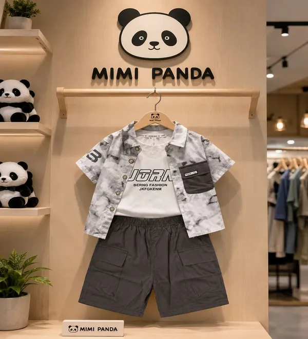 White_Cotton_Marble_Print_3_Piece_Co_Ord_Set_For_Boys