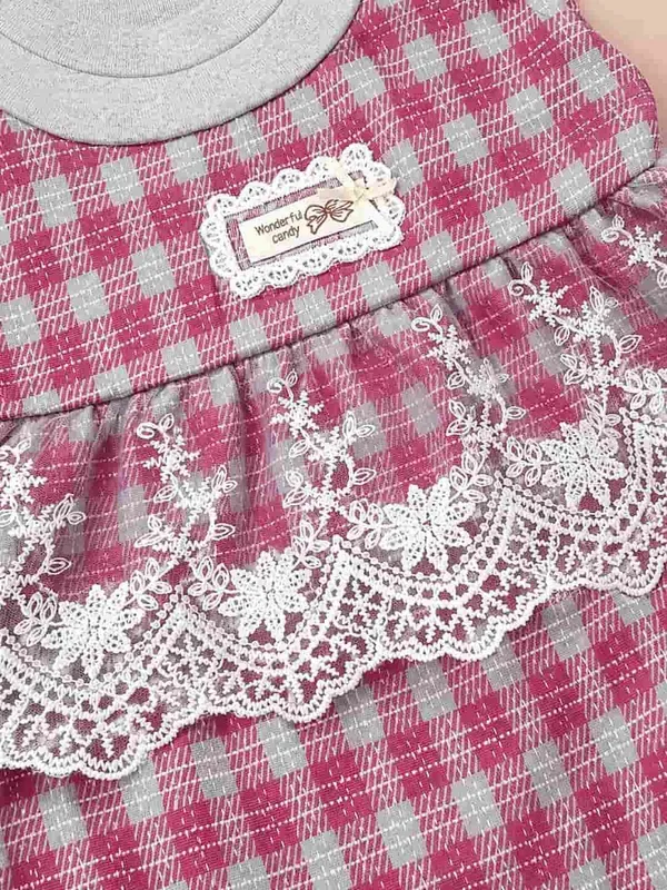 Brown_Cotton_Full_Sleeve_Plaid_Lace_Princess_Party_Dress_For_Girls