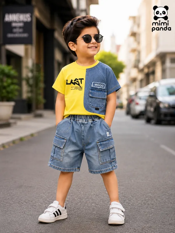 Yellow_Last_Mood_Denim_Co_Ord_Set_for_Boys