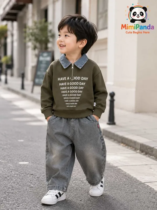 Green_Cotton_Polyester_Denim_Co_Ord_Set_For_Boys