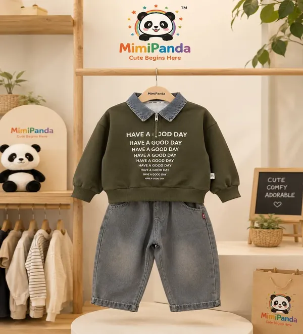 Green_Cotton_Polyester_Denim_Co_Ord_Set_For_Boys
