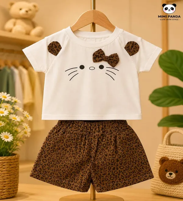 Brown_Cotton_Relaxed_Kitty_Graphic_Top_Leopard_Shorts_Co_Ord_Set_For_Girls