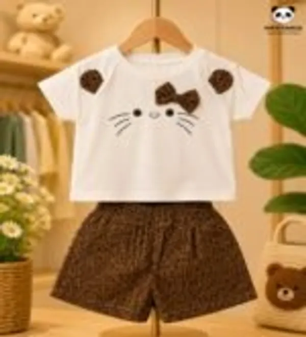 Brown_Cotton_Relaxed_Kitty_Graphic_Top_Leopard_Shorts_Co_Ord_Set_For_Girls