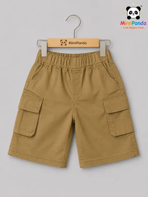 Brown_Cotton_Utility_Vest_Cargo_Co_Ord_Set_For_Boys