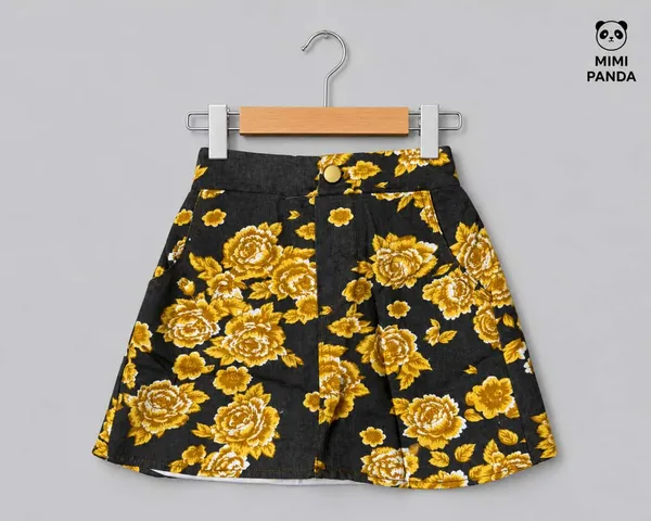 Mustard_Cotton_Regular_Ribbed_Collar_Top_Floral_Skort_Co_Ord_Set_For_Girls