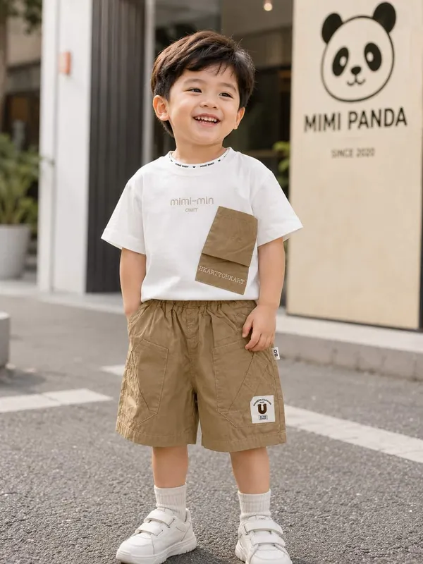 White_Cotton_Relaxed_Utility_Pocket_Cargo_Co_Ord_Set_For_Boys