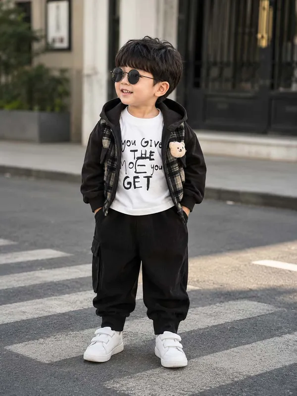 Black_Cotton_Cargo_3_Piece_Co_Ord_Set_For_Boys