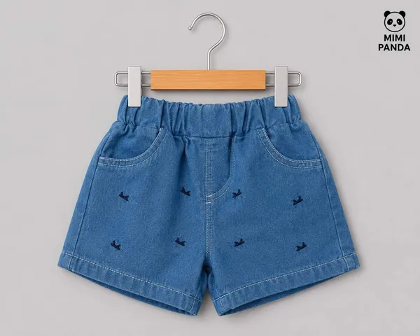Yellow_Cotton_Relaxed_Fit_Printed_Top_Denim_Shorts_Co_Ord_Set_For_Girls