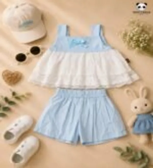 Blue_Cotton_Relaxed_Lace_Peplum_Top_Bubble_Shorts_Co_Ord_Set_For_Girls
