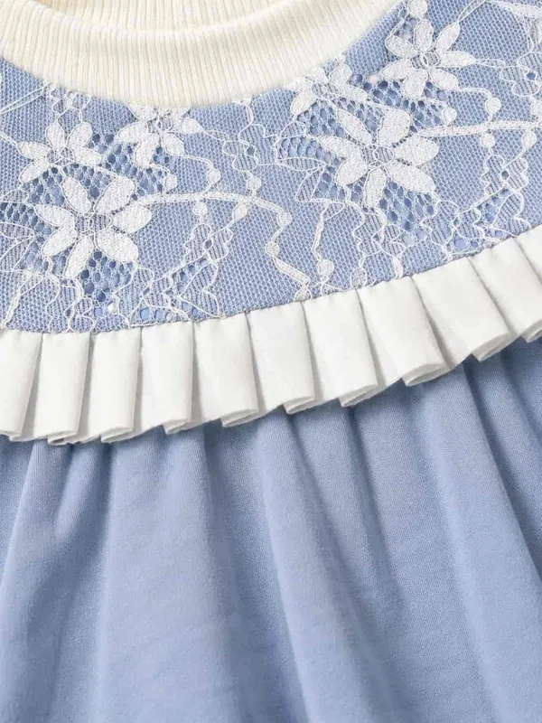 Blue_Cotton_Bubble_Fit_Lace_Party_Dress_For_Girls