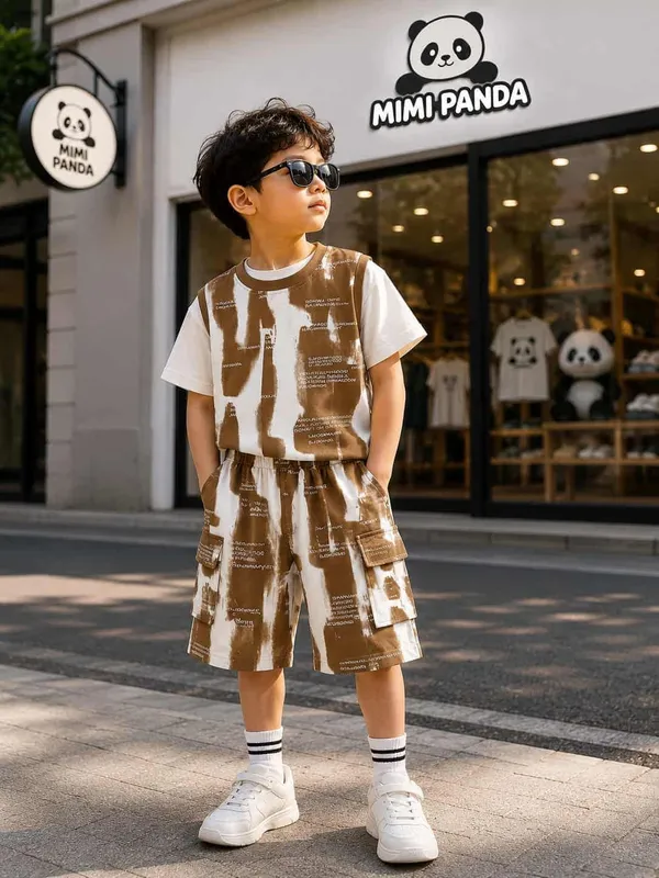 Brown_Cotton_Safari_Co_Ord_Set_For_Boys