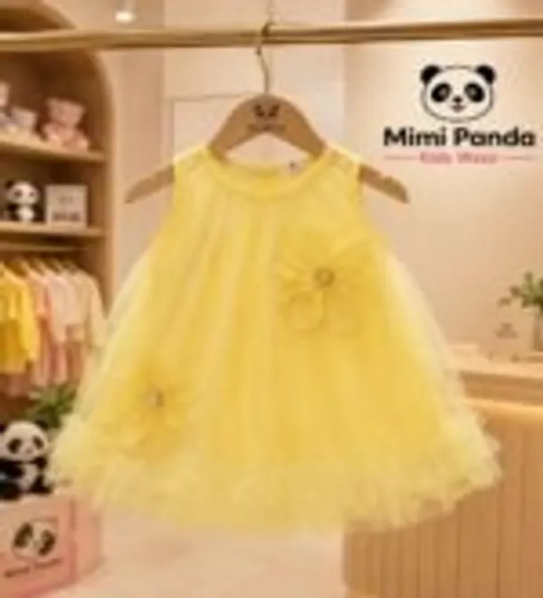 Yellow_Cotton_Sleeveless_Floral_Party_Dress_For_Girls