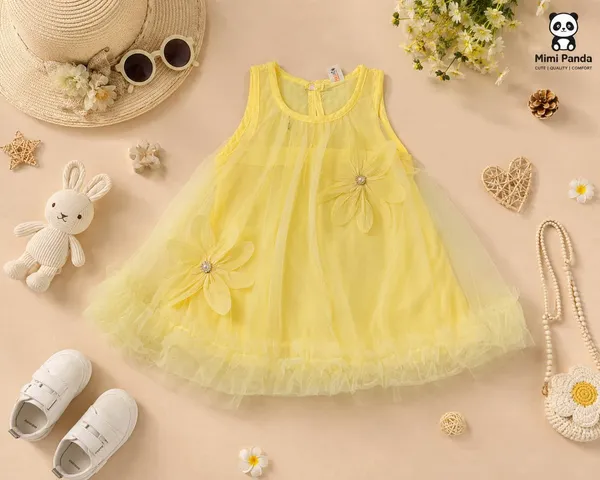 Yellow_Cotton_Sleeveless_Floral_Party_Dress_For_Girls