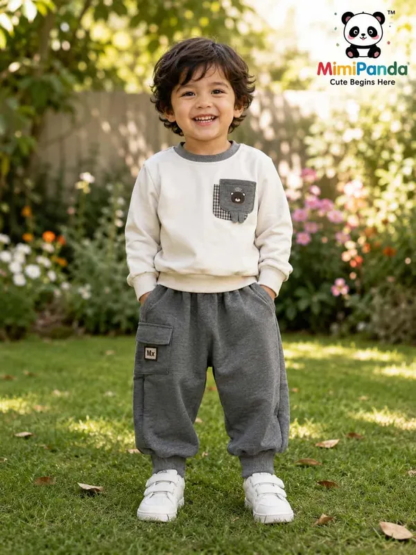 White_Cotton_Teddy_Print_Relaxed_Co_Ord_Set_For_Boys